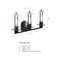 Designers Fountain Skylar 24.5 in. 3-Light Matte Black Vanity Light with Clear Glass Shades for Bathrooms D332M-3B-MB - alternate 5